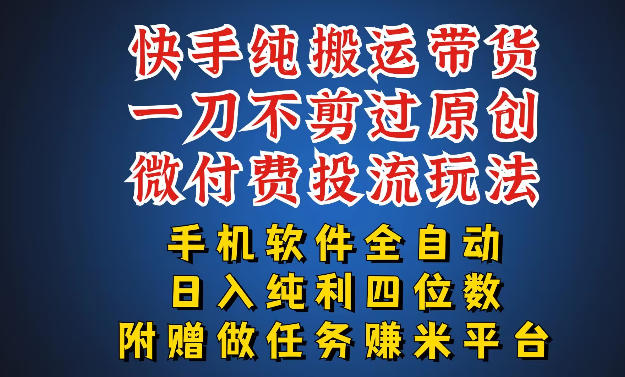 最新黑科技快手搬运带货方法，手机就能操作，轻松带你日入四位数【揭秘】-HEIXMI（中国站）