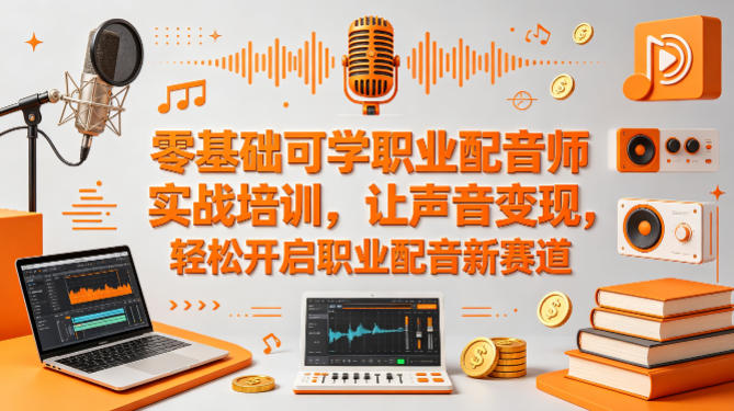 零基础可学职业配音师实战培训，让声音变现，轻松开启职业配音新赛道-HEIXMI（中国站）