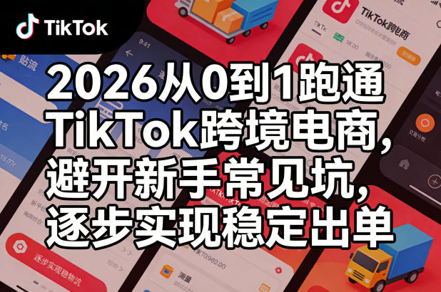 2026从0到1跑通TikTok跨境电商，避开新手常见坑，逐步实现稳定出单-HEIXMI（中国站）
