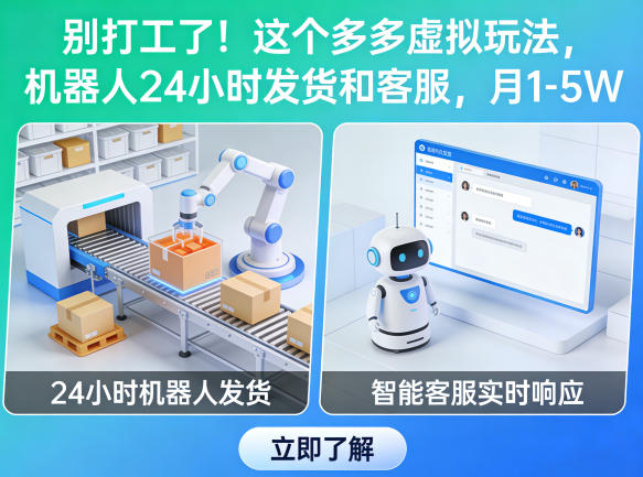 别打工了！这个多多虚拟玩法，机器人24小时发货和客服，月1-5W【揭秘】-HEIXMI（中国站）