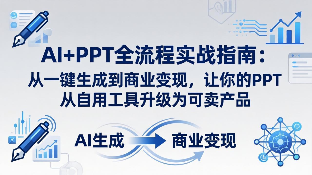 AI+PPT全流程实战指南-更新4月21：从一键生成到商业变现，让你的PPT从自用工具升级为可卖产品-HEIXMI（中国站）
