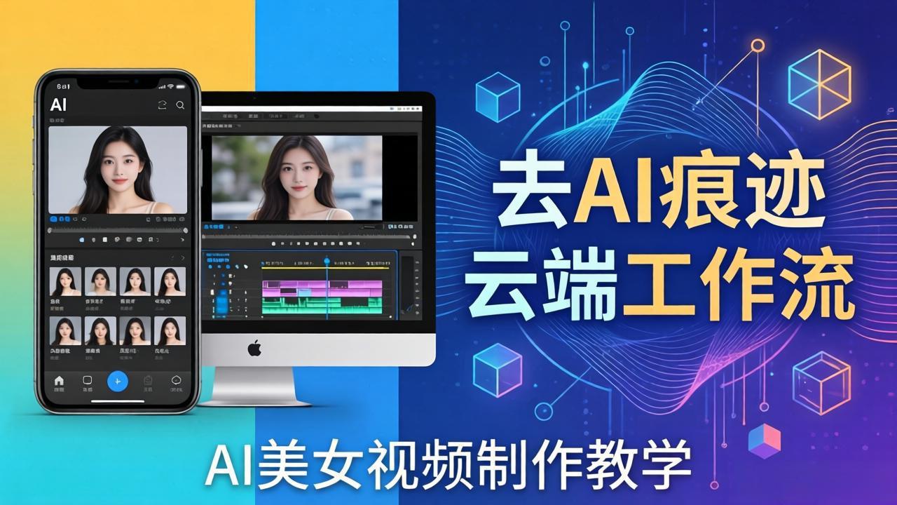AI美女视频制作教学：去AI痕迹，云端工作流出图，手机电脑均可，不需要配置-HEIXMI（中国站）