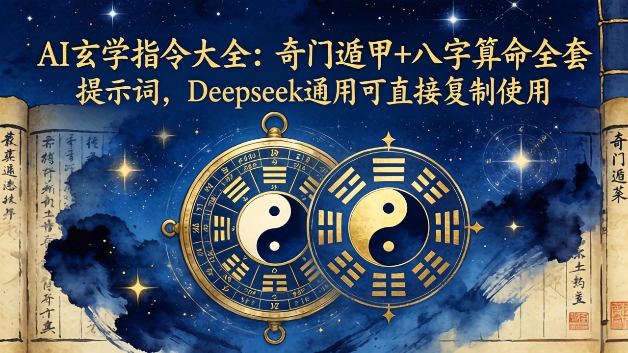 AI玄学指令大全：奇门遁甲+八字算命全套提示词，Deepseek通用可直接复制使用-HEIXMI（中国站）