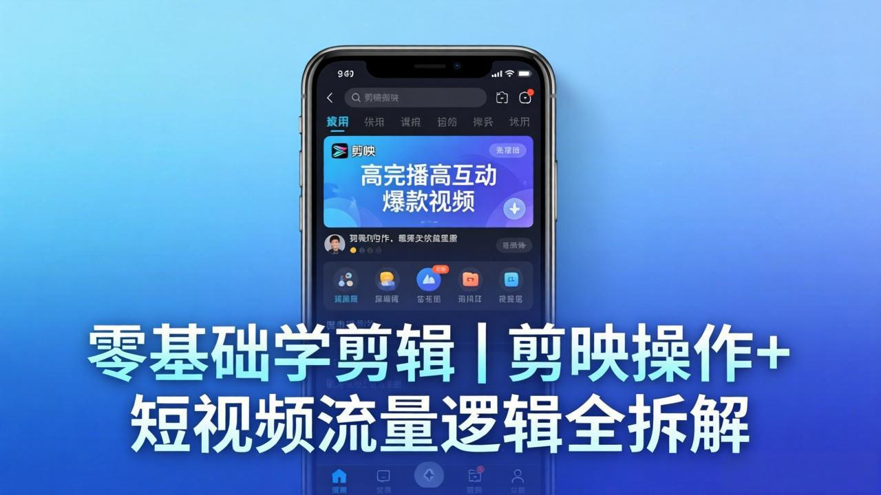 【零基础学剪辑】剪映操作+短视频流量逻辑全拆解｜手把手教你剪出高完播高互动爆款视频-HEIXMI（中国站）