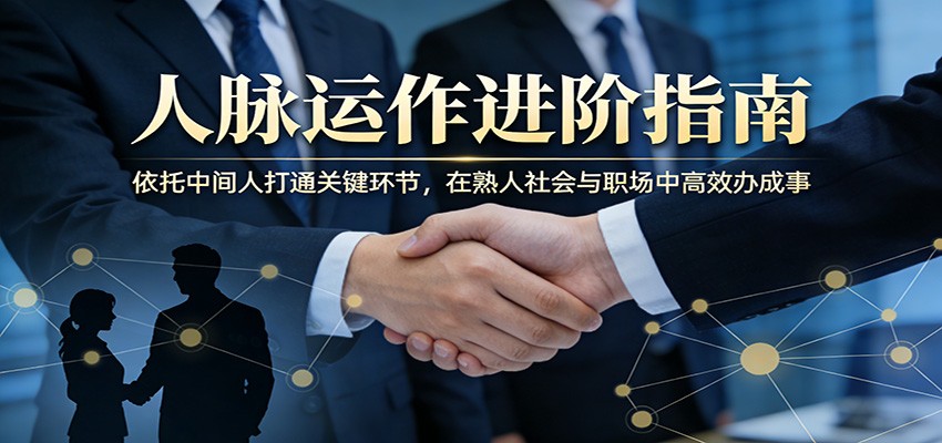 付费文章：人脉运作进阶指南，依托中间人打通关键环节，在熟人社会与职场中高效办成事-HEIXMI（中国站）