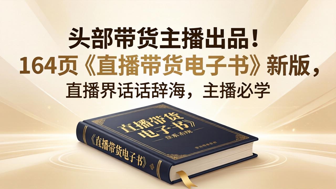 头部带货主播出品！164页《直播带货电子书》新版，直播界话术辞海，主播必学-HEIXMI（中国站）