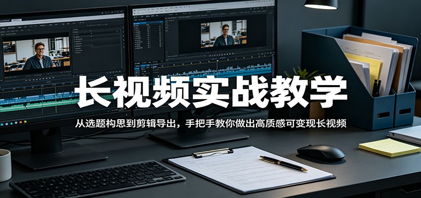 长视频实战教学，从选题构思到剪辑导出，手把手教你做出高质感可变现长视频-HEIXMI（中国站）