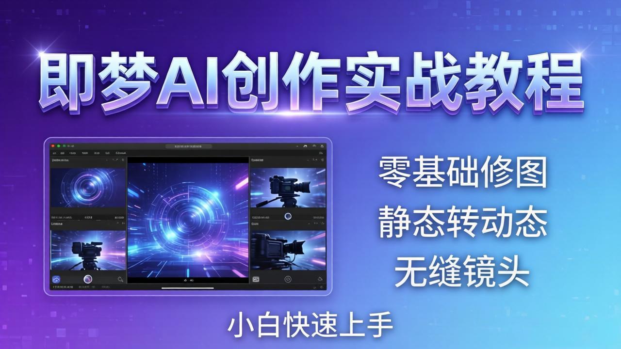 即梦AI创作实战教程，从零基础修图到AI导演，实战教学静态转动态+无缝镜头，小白快速上手-HEIXMI（中国站）