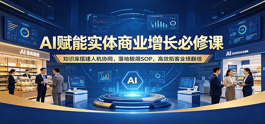 AI赋能实体商业增长必修课：知识库搭建人机协同，落地极简SOP，高效拓客业绩翻倍-HEIXMI（中国站）