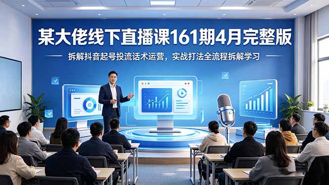 某大佬线下直播课161期4月完整版，拆解抖音起号投流话术运营，实战打法全流程拆解学习-HEIXMI（中国站）
