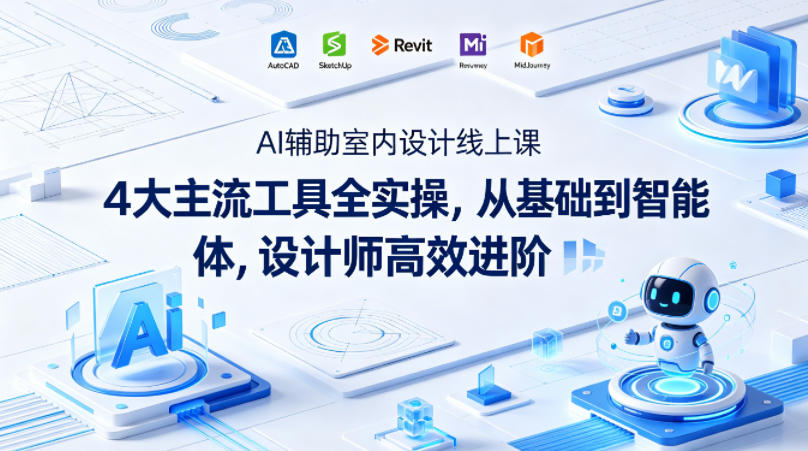 AI辅助室内设计线上课｜4大主流工具全实操，从基础到智能体，设计师高效进阶-HEIXMI（中国站）