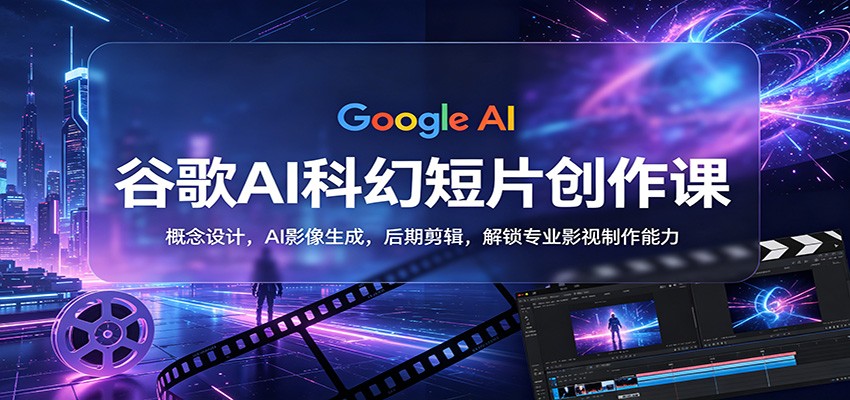 谷歌AI科幻短片创作课：概念设计，AI影像生成，后期剪辑，解锁专业影视制作能力-HEIXMI（中国站）