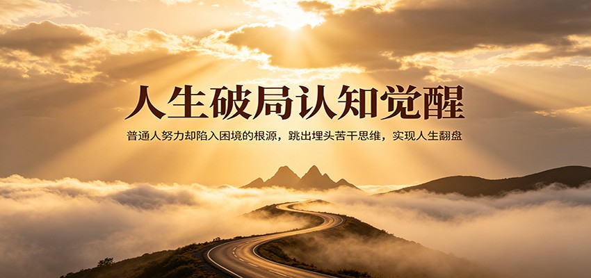 人生破局认知觉醒，普通人努力却陷入困境的根源，跳出埋头苦干思维，实现人生翻盘-HEIXMI（中国站）