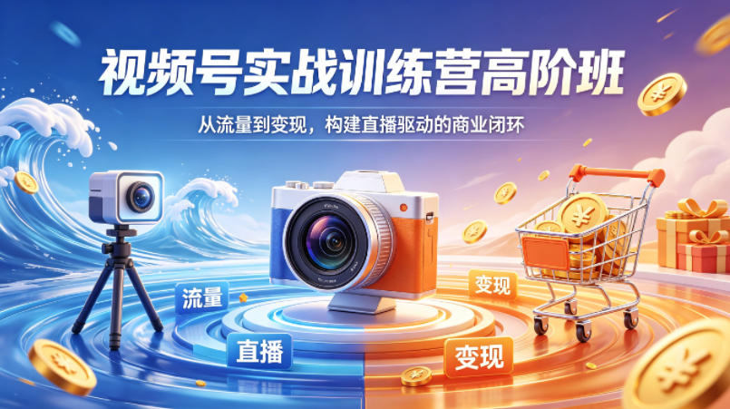 视频号实战训练营高阶班，从流量到变现，构建直播驱动的商业闭环(26年4月)-HEIXMI（中国站）