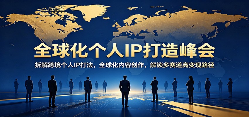 全球化个人IP打造峰会：拆解跨境个人IP打法，全球化内容创作，解锁多赛道高变现路径-HEIXMI（中国站）