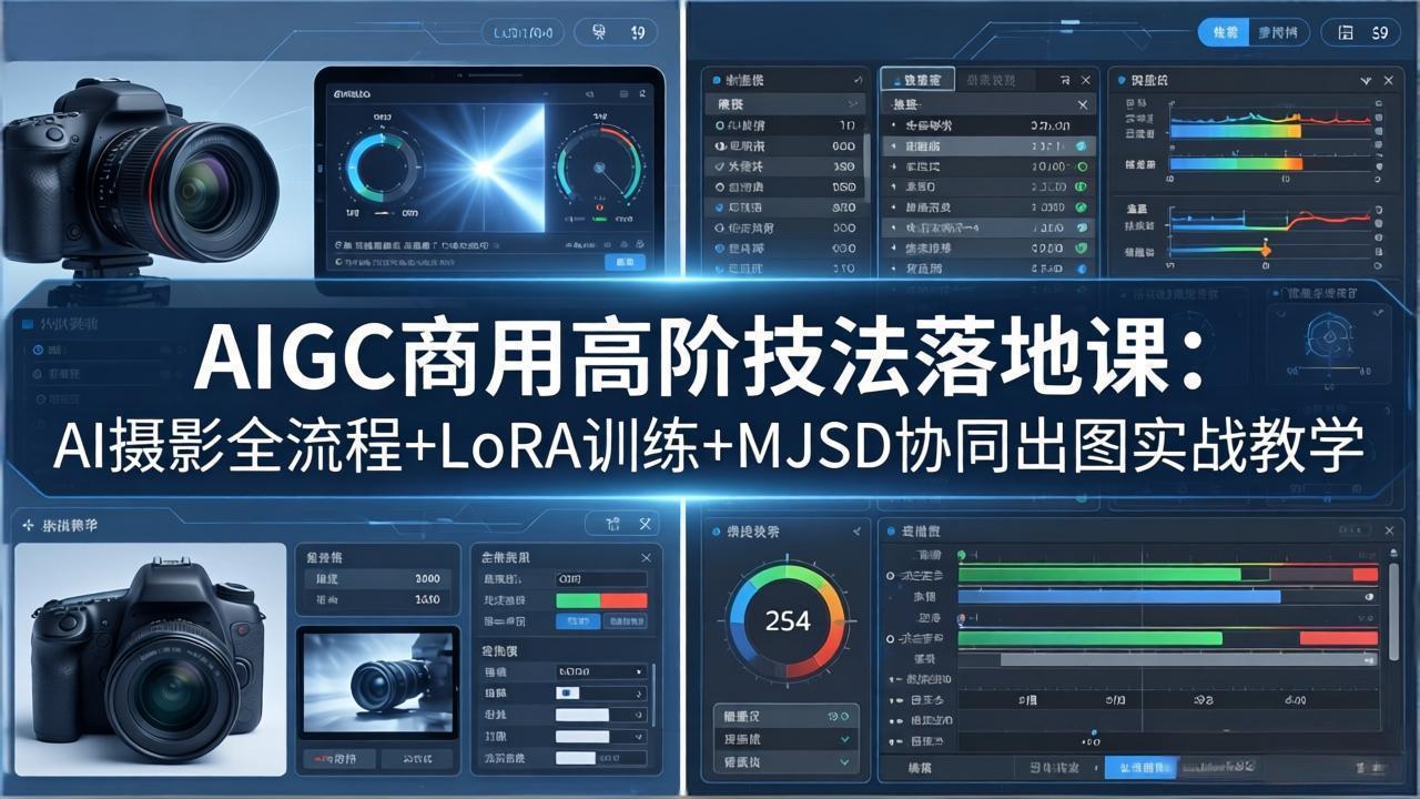 AIGC商用高阶技法落地课：AI摄影全流程+LoRA训练+MJSD协同出图实战教学-HEIXMI（中国站）