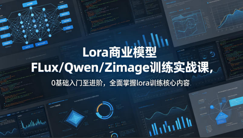系统性学习Lora商业模型FLux／Qwen／Zimage训练实战课，0基础入门至进阶，全面掌握lora训练核心内容-HEIXMI（中国站）
