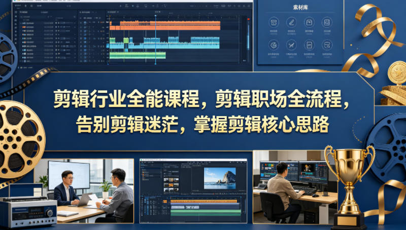 剪辑行业全能课程，剪辑职场全流程，告别剪辑迷茫，掌握剪辑核心思路-HEIXMI（中国站）