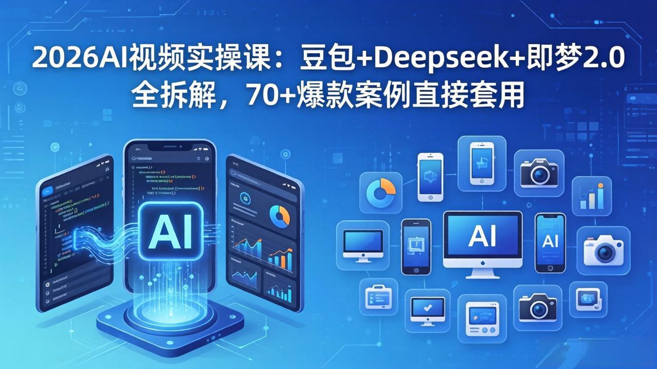 2026AI视频实操课：豆包+Deepseek+即梦2.0全拆解，70+爆款案例直接套用-HEIXMI（中国站）