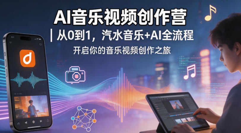 AI音乐视频创作营｜从0到1，汽水音乐+AI全流程，开启你的音乐视频创作之旅-HEIXMI（中国站）