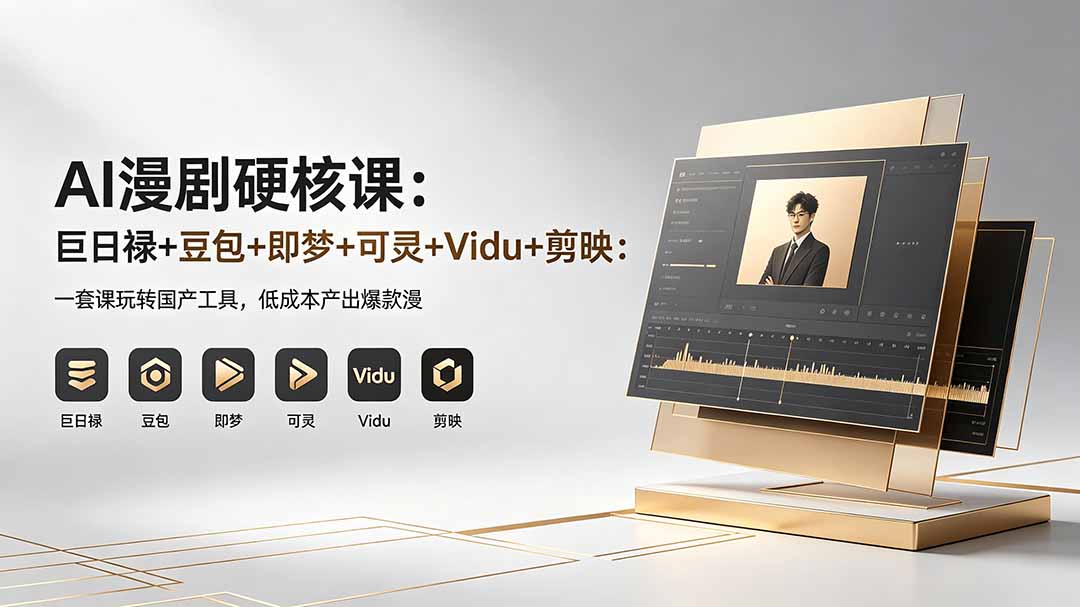 AI漫剧硬核课：巨日禄+豆包+即梦+可灵+Vidu+剪映：一套课玩转国产工具，低成本产出爆款漫剧-HEIXMI（中国站）