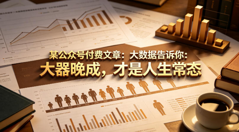 某公众号付费文章：大数据告诉你：大器晚成，才是人生常态-HEIXMI（中国站）