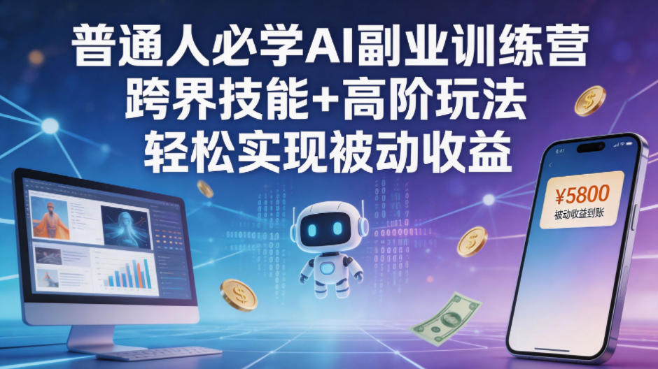 普通人必学AI副业训练营跨界技能+高阶玩法轻松实现被动收益-HEIXMI（中国站）