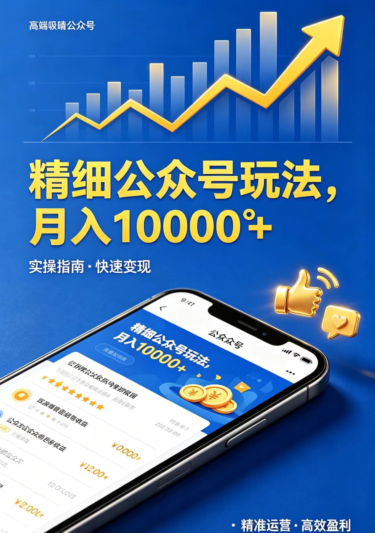 精细公众号玩法，月入10000+，实操指南，快速变现-HEIXMI（中国站）