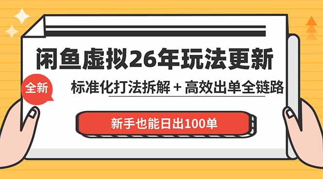 闲鱼虚拟从0到1系统化运营课程：标准化打法拆解 + 高效出单全链路教学，新手也能日出100单-HEIXMI（中国站）