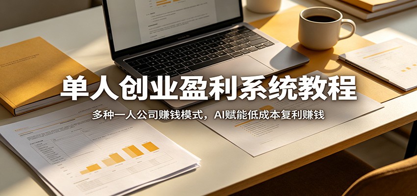 单人创业盈利系统教程：多种一人公司赚钱模式，AI赋能低成本复利赚钱-HEIXMI（中国站）