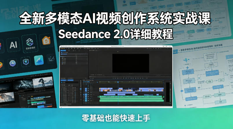 全新多模态AI视频创作系统实战课，Seedance 2.0详细教程，零基础也能快速上手-HEIXMI（中国站）