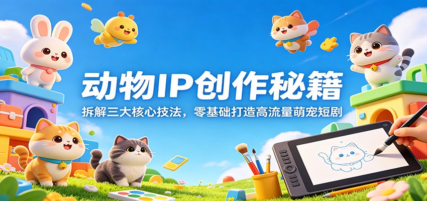 动物IP创作秘籍：拆解三大核心技法，零基础打造高流量萌宠短剧-HEIXMI（中国站）