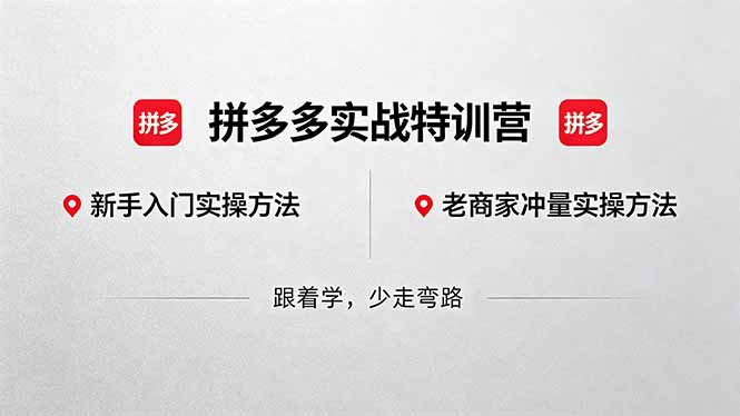 拼多多实战特训营(更新5月3-HEIXMI（中国站）