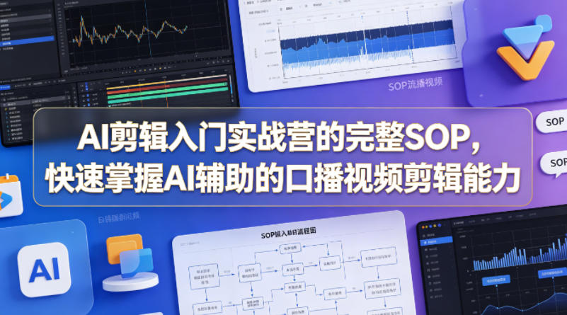 AI剪辑入门实战营的完整SOP，快速掌握AI辅助的口播视频剪辑能力-HEIXMI（中国站）