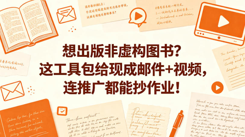 想出版非虚构图书？这工具包给现成邮件+视频，连推广都能抄作业！【原创双语字幕】-HEIXMI（中国站）