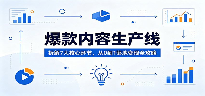 爆款内容生产线：拆解7大核心环节，从0到1落地变现全攻略-HEIXMI（中国站）