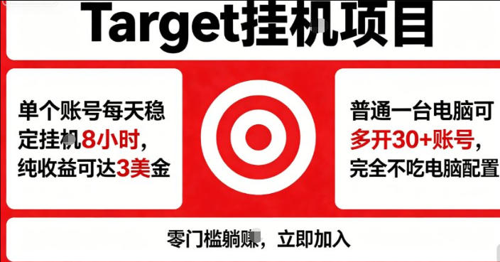 海外平台Target商品浏览曝光，24小时运行无需人工值守，日收益100美刀+电脑可多开【揭秘】-HEIXMI（中国站）
