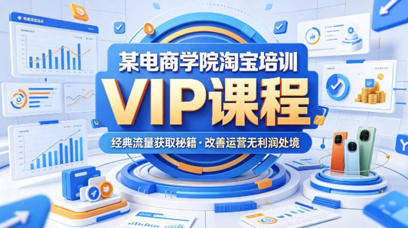 某电商学院淘宝培训VIP课程，各种经典有用的流量获取秘籍，改善运营产品没利润的处境(2026年5月)-HEIXMI（中国站）