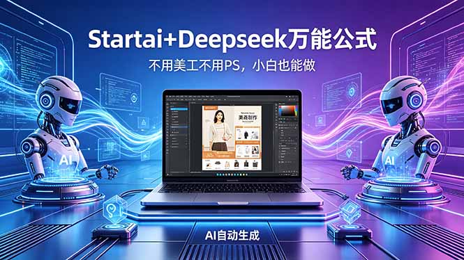 AI自动做电商详情页：Startai+Deepseek万能公式，不用美工不用PS，小白也能做-HEIXMI（中国站）