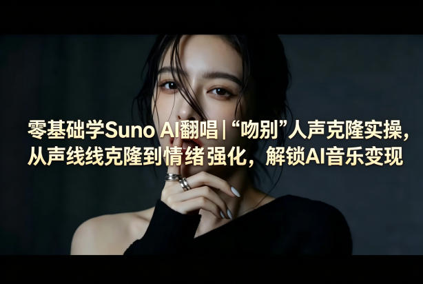 零基础学Suno AI翻唱｜《吻别》人声克隆实操，从声线克隆到情绪强化，解锁AI音乐变现-HEIXMI（中国站）