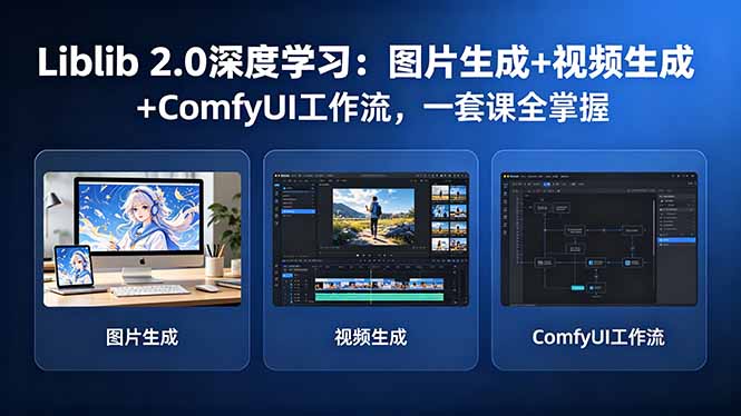 Liblib 2.0深度学习：图片生成+视频生成+ComfyUI工作流，一套课全掌握-HEIXMI（中国站）