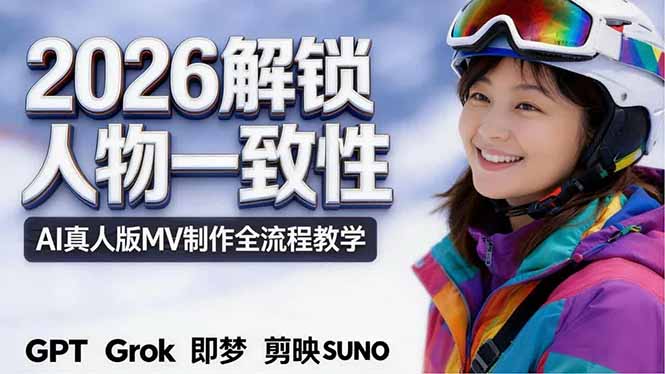 2026独创解锁人物一致性：AI真人版MV制作，不讲空话，不拼概念，全流程实操-HEIXMI（中国站）