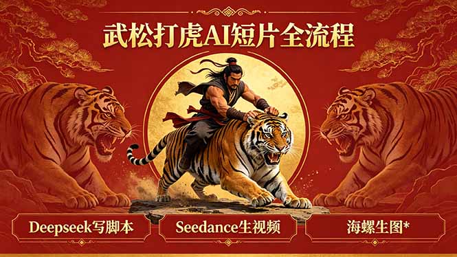 武松打虎AI短片全流程：Deepseek写脚本+Seedance生视频+海螺生图-HEIXMI（中国站）