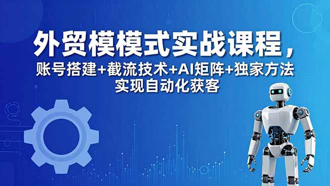 外贸新模式实战课程-更新5月，账号搭建+截流技术+AI矩阵+独家方法实现自动化获客-HEIXMI（中国站）