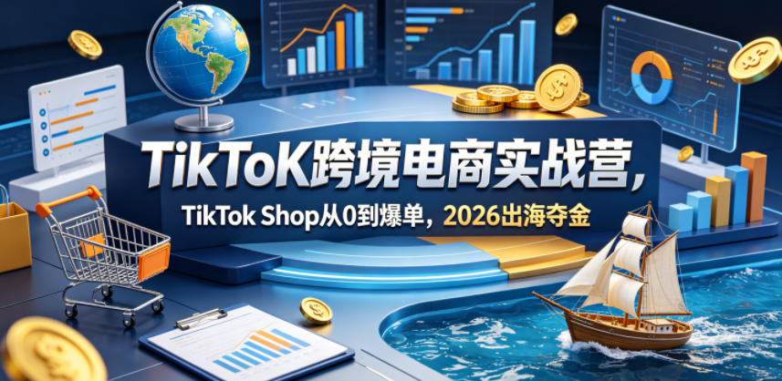 TikToK跨境电商实战营，TikTok Shop从0到爆单，2026出海夺金-HEIXMI（中国站）