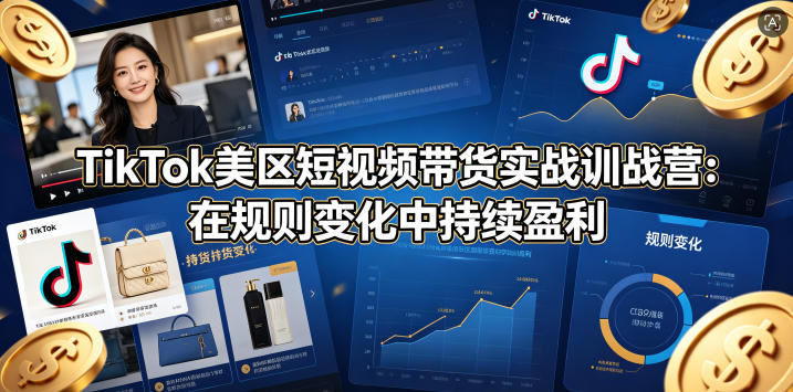 TikTok美区短视频带货实战训战营：在规则变化中持续盈利-HEIXMI（中国站）