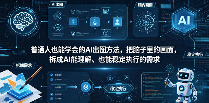 普通⼈也能学会的AI出图⽅法，把脑子里的画面，拆成AI能理解、也能稳定执行的需求【文档】-HEIXMI（中国站）