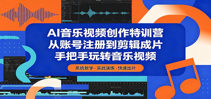 AI音乐视频创作特训营：从账号注册到剪辑成片，手把手玩转音乐视频-HEIXMI（中国站）