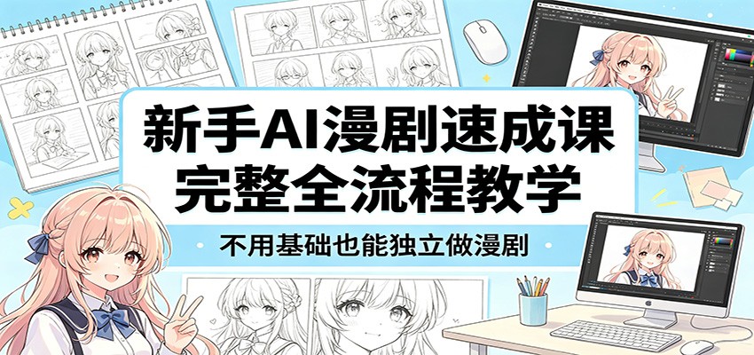 新手AI漫剧速成课：完整全流程教学，不用基础也能独立做漫剧-HEIXMI（中国站）