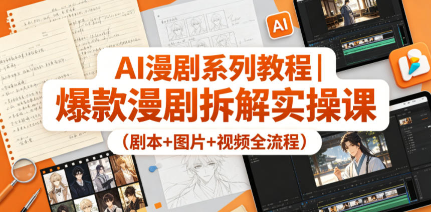 AI漫剧系列教程｜爆款漫剧拆解实操课(剧本+图片+视频全流程)-HEIXMI（中国站）
